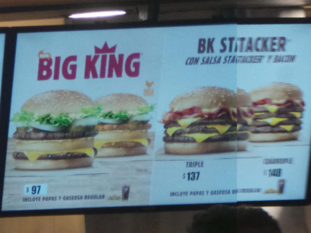 Precios de Burger King en San Luis