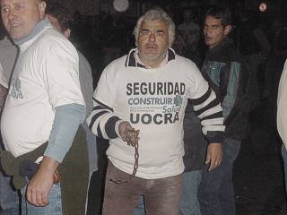 La UOCRA utilizada por Rodríguez Saá como fuerza de choque.