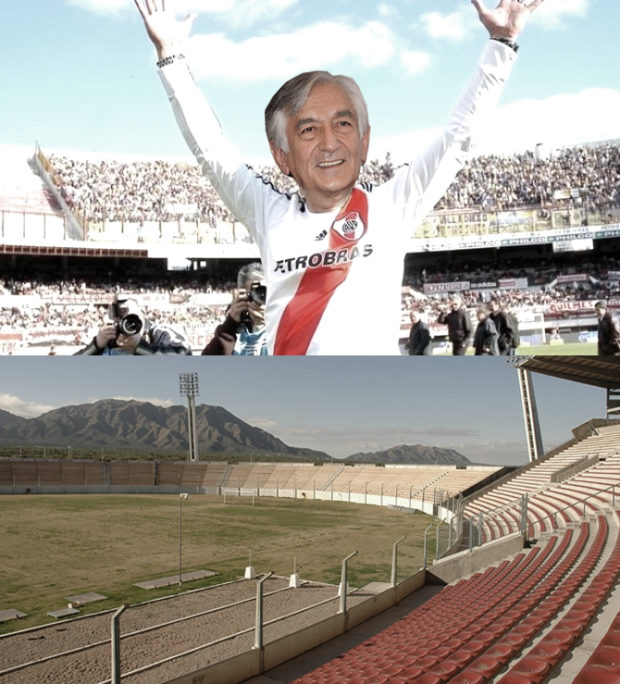 Alberto Rodríguez Saá va construir un estadio del doble del tamaño del que hizo Adolfo Rodríguez Saá